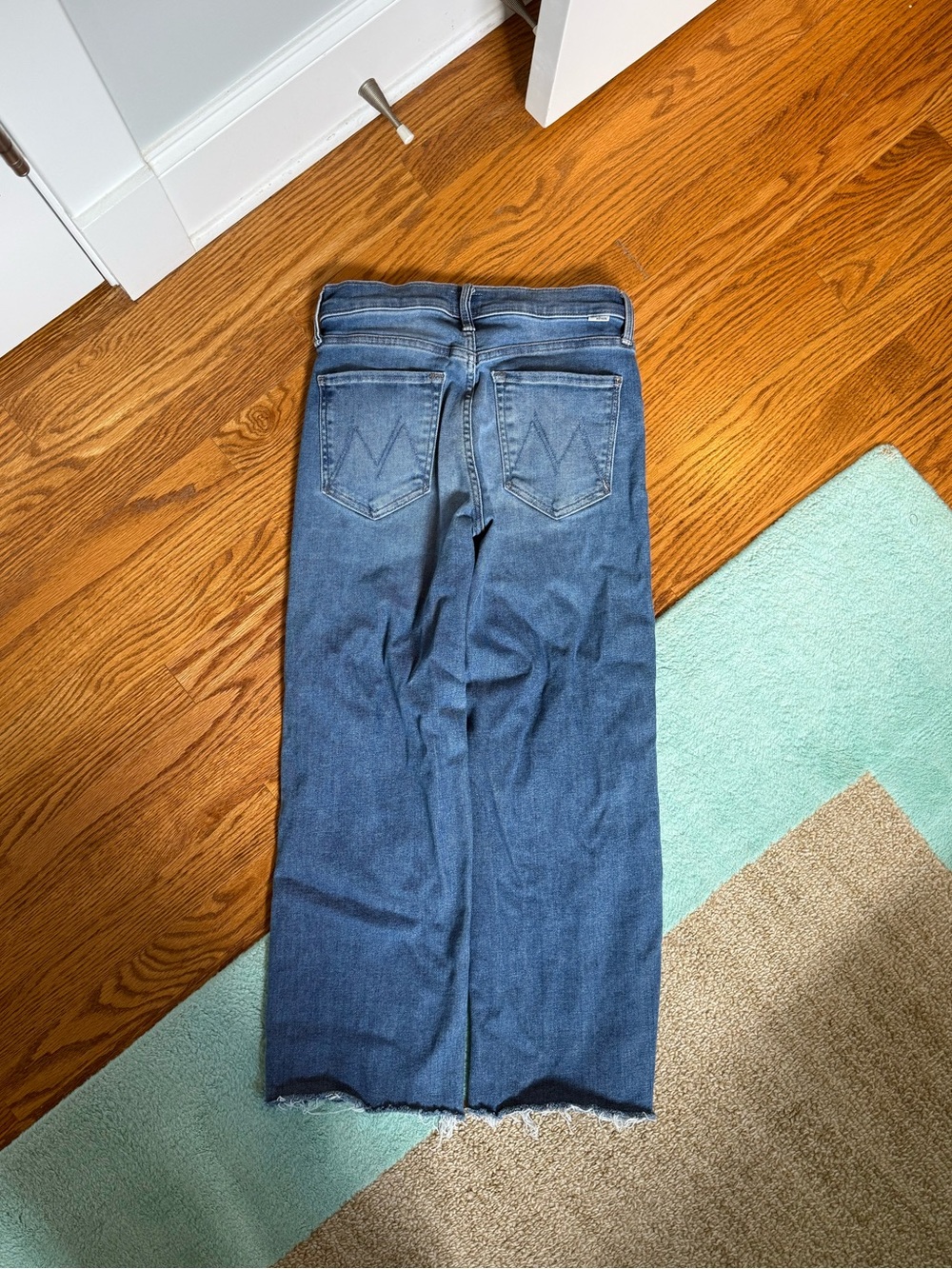 Mother The Mid Rise Rambler Zip Ankle Fray Jeans in Enjoy The Ride - Picture 3 of 8